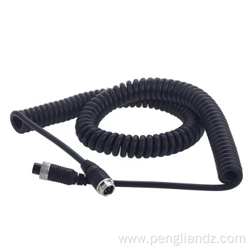 PU shielded Vehicle aviator coiled cable